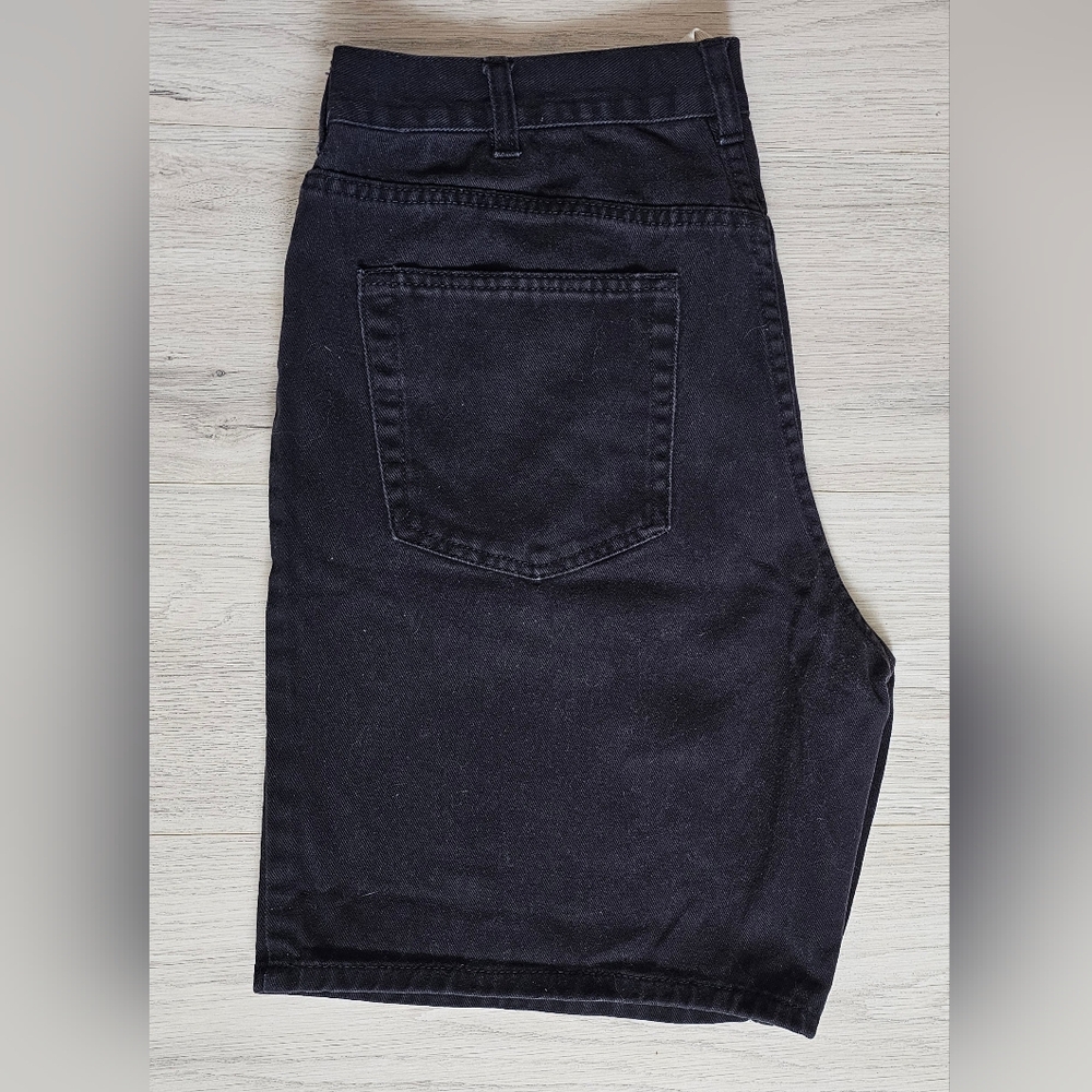 Men's Vintage Route 66 Black Denim Shorts - Picture 4 of 4